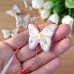 Martisor din portelan pictat cu aur - Fluture-Randunica